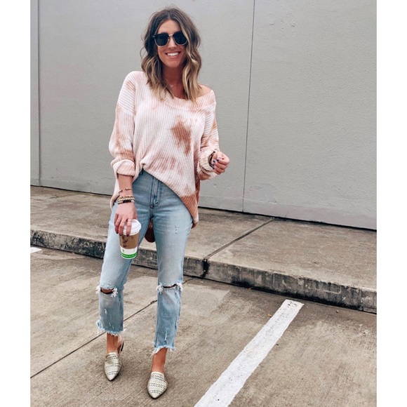 NEW [Aerie] Open Knit Oversized Tie Dye Sweater - Picture 9 of 15